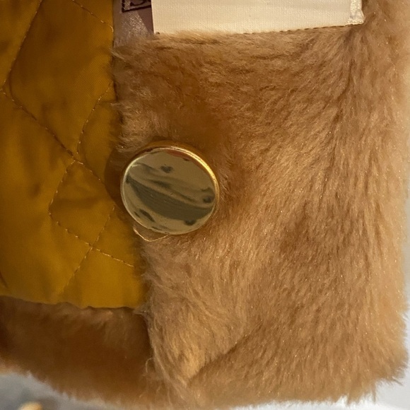 Vintage Tan Size 16 Faux Fur Jacket - Picture 10 of 12